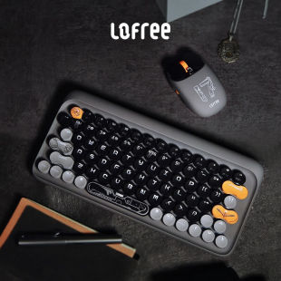 山东舰限量款 新品 洛斐 LOFREE DOT圆点无线蓝牙背光机械键盘鼠