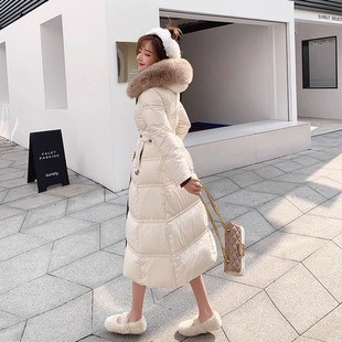 品牌气质长款 高端加厚收腰大毛领外套 羽绒服女过膝冬季 2025新款