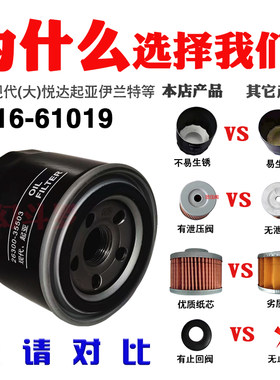 61019现代机油滤芯(大）伊兰特千里马悦达起亚索纳塔赛拉图滤清器