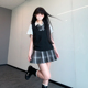 北璃酱日系jk制服正版 原创银河格裙高腰百褶半身裙校供女学生百搭