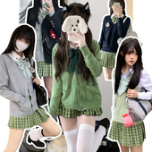 北璃酱日系jk制服原创正版 校供百搭学院风女半身裙 格裙小青梅套装