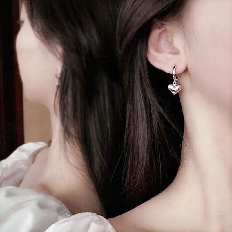 香港正生纯银s925立体爱心桃心耳扣女银饰爆款高级感精致网红耳环,饰品/流行首饰/时尚饰品新,耳环,淘宝优惠券,粉丝福利购,淘宝优惠卷