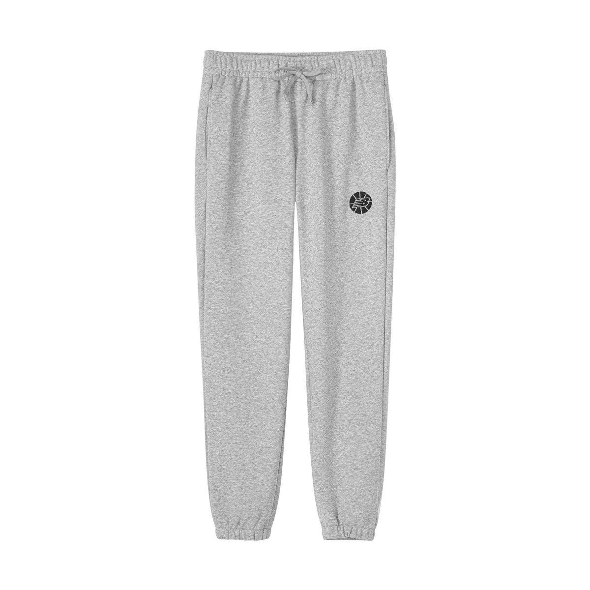 New Balance 男士徽章贴标束脚运动休闲长裤 MP23580-AG