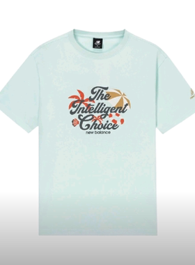 New Balance男字母印花舒适透气休闲圆领短袖T恤AMT32366-LSF