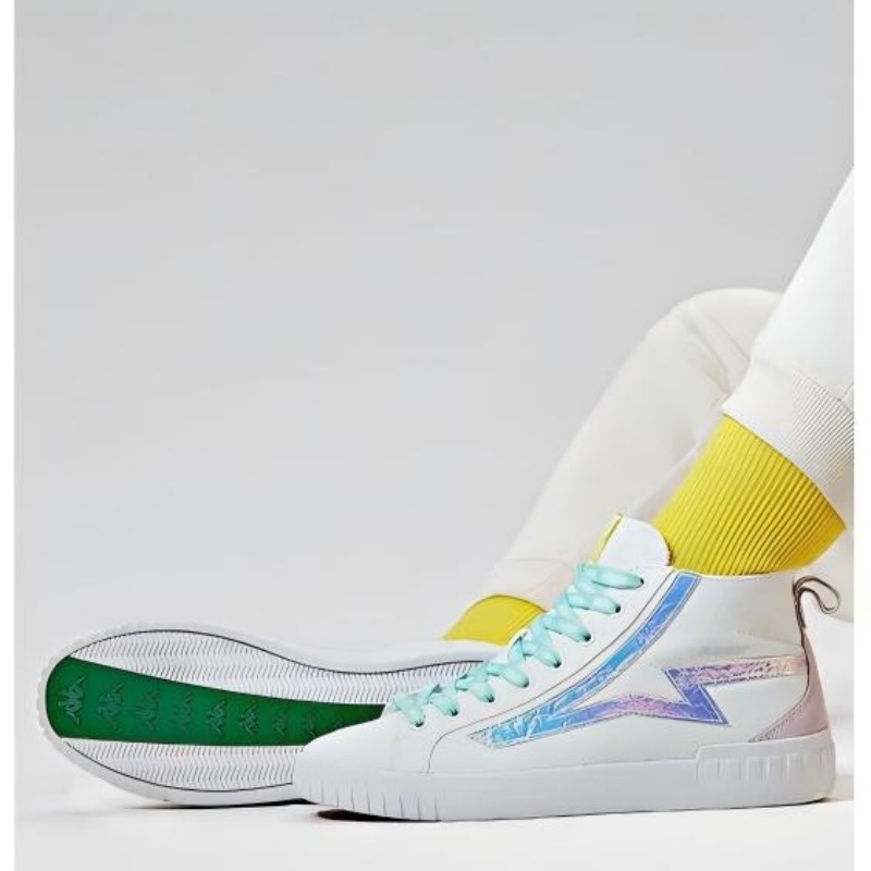 Kappa 串标 包裹性防滑耐磨增高高帮板鞋 女款 K0B25CC30-012