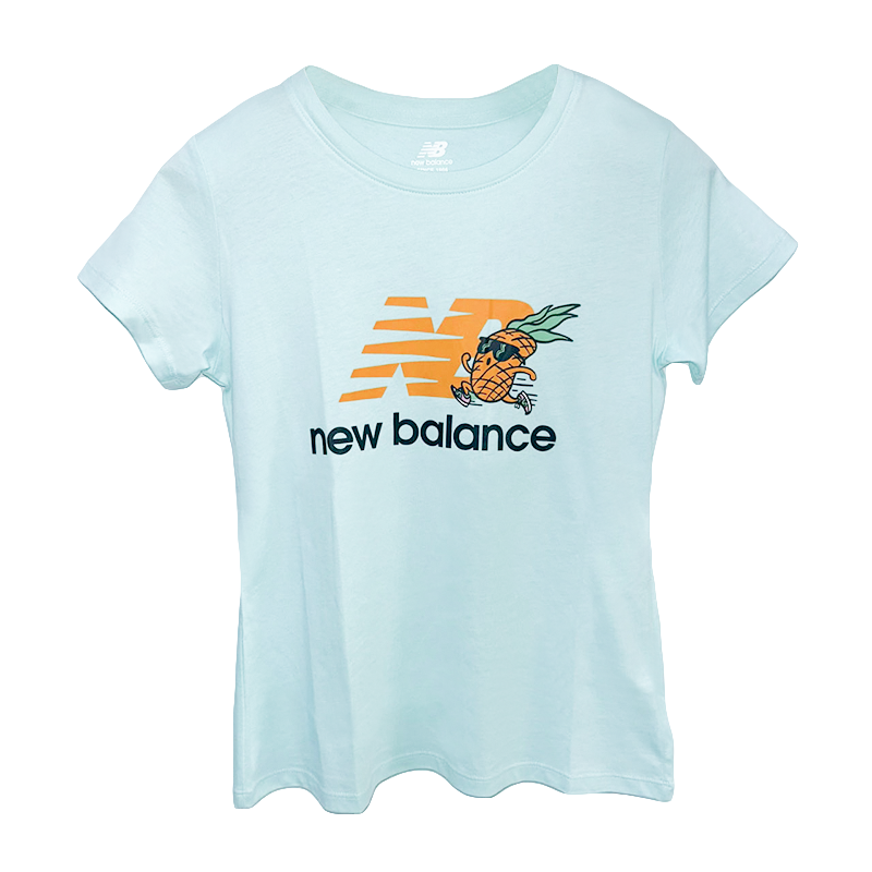 NEW BALANCE夏季女款圆领休闲运动短袖T恤AWT01558-BB2