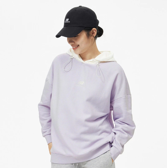 New Balance女款针织春秋款连帽宽松休闲运动卫衣AWT13346-LWD