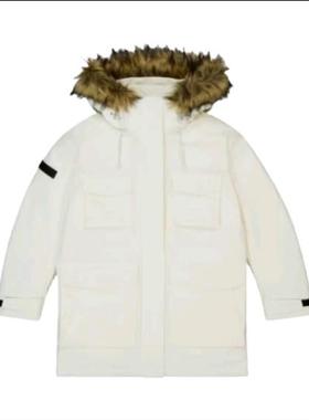 New Balance女保暖鹅绒拉链连帽抗寒羽绒服NPD44152-WT