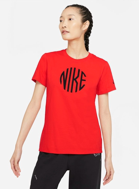 Nike耐克女子纯棉透气运动休闲短袖T恤DJ1816-673 AC