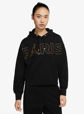 Nike/耐克JORDAN女子加绒宽松短款运动套头衫卫衣 CW3925-010 AC