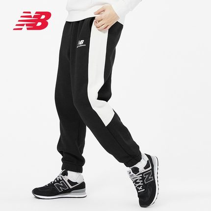 New Balance 男款加绒运动裤简约舒适时尚休闲长裤AMP03344-BK