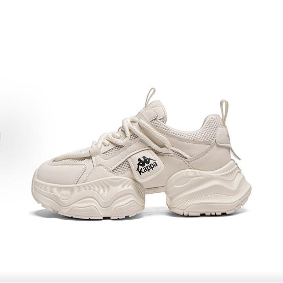 Kappa卡帕女子厚底 休闲舒适百搭增高老爹鞋K0E25MC23J-012