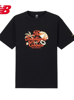 NEW BALANCE T恤男款运动休闲透气圆领黑色短袖AMT32366-BK