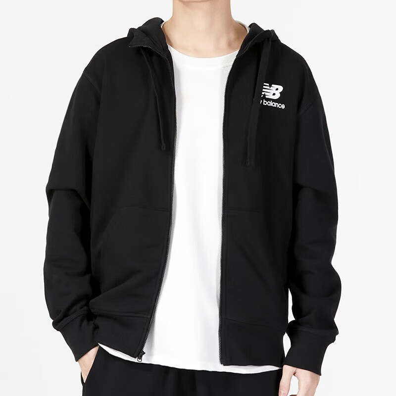 NEW BALANCE 男舒适长袖秋季开衫外套 MJ31536-BK