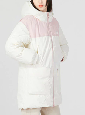 New Balance 女中长款双面穿连帽保暖羽绒服5PC44442-PKZ