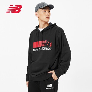 New Balance男款休闲舒适连帽针织卫衣套头衫MT13905-BK