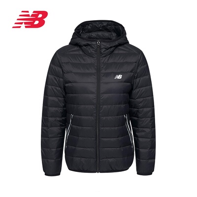 New Balance 女款运动休闲防风保暖连帽轻薄羽绒服 NP84S822-BK