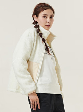 NEW BALANCE NB女款夹克春秋款抓绒仿羊羔绒外套AWJ23339-CIC