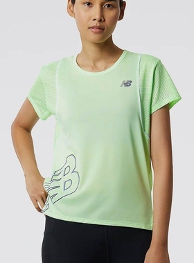 NEW BALANCE NB女款运动短袖夏季休闲健身网面透气T恤 WT21244-VS