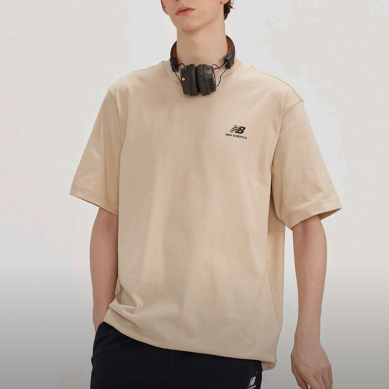 NEW BALANCE夏季男女同款休闲圆领短袖 5EC2U133-BEI