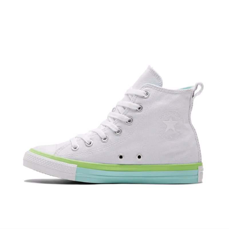 Converse匡威allstar经典高帮男女白绿拼色休闲百搭帆布鞋A00543C