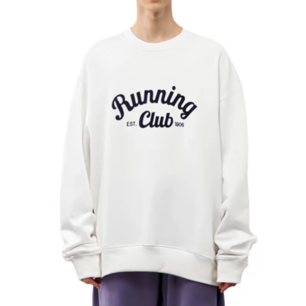 NEW BALANCE 男款女款圆领休闲运动长袖情侣套头衫 5CD38091-IV
