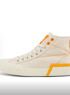 串标休闲透气高帮帆布鞋男女同款鹭羽白K0BY5VS03D-024