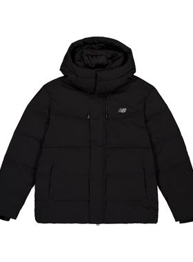 NEW BALANCE男款冬季潮流时尚运动连帽羽绒服NPD46121-BK