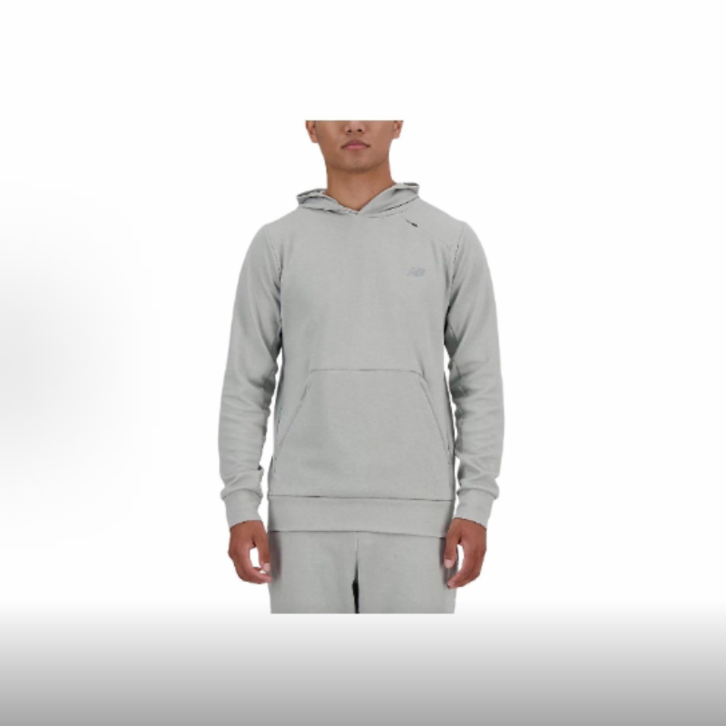 New Balance 品牌logo连帽休闲套头卫衣 男款 灰色MT41139-AG