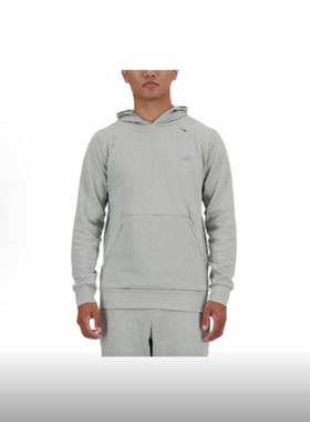 New Balance 品牌logo连帽休闲套头卫衣 男款 灰色MT41139-AG