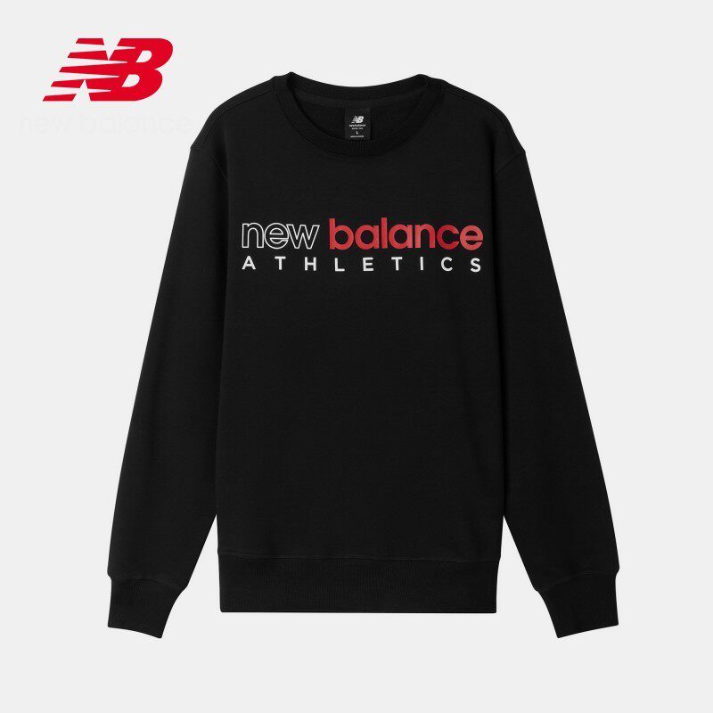 New Balance NB男款针织上衣套头休闲卫衣 AMT01577-BK