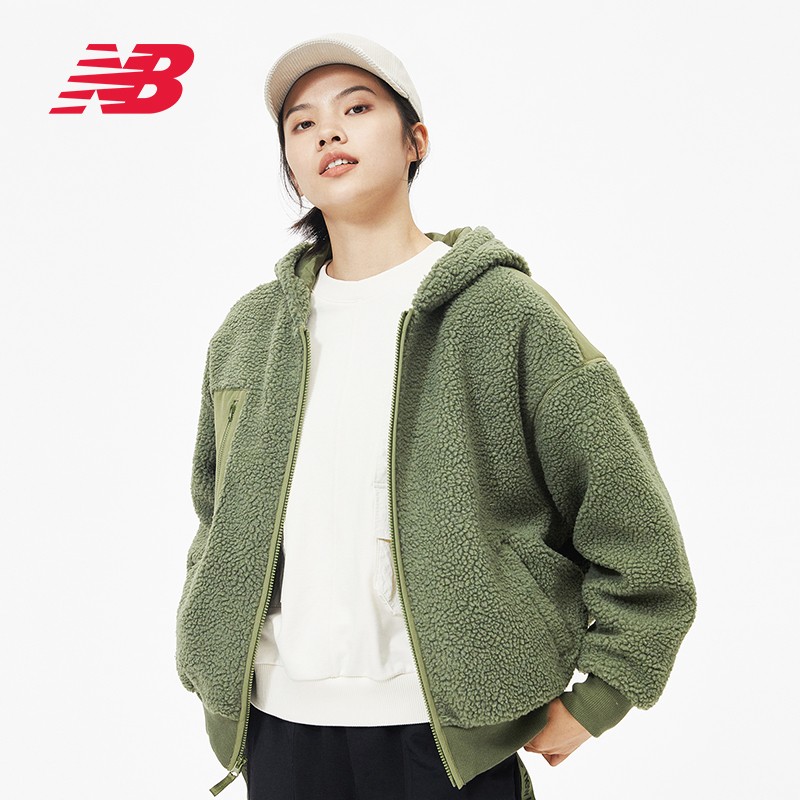 New Balance女款休闲夹克仿羊羔绒外套AWJ13328-BS5
