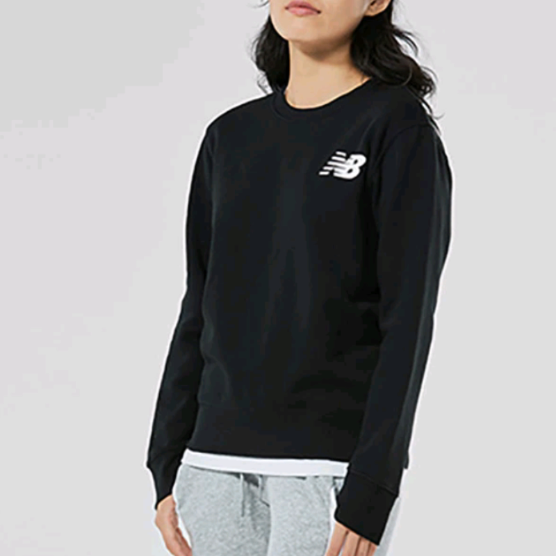 New Balance 女款运动休闲圆领套头长袖卫衣 WT83816-BK