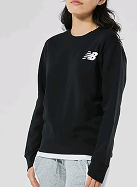 New Balance 女款运动休闲圆领套头长袖卫衣 WT83816-BK
