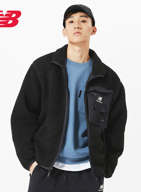 New Balance 男款经典立领休闲夹克外套AMJ13393-BK