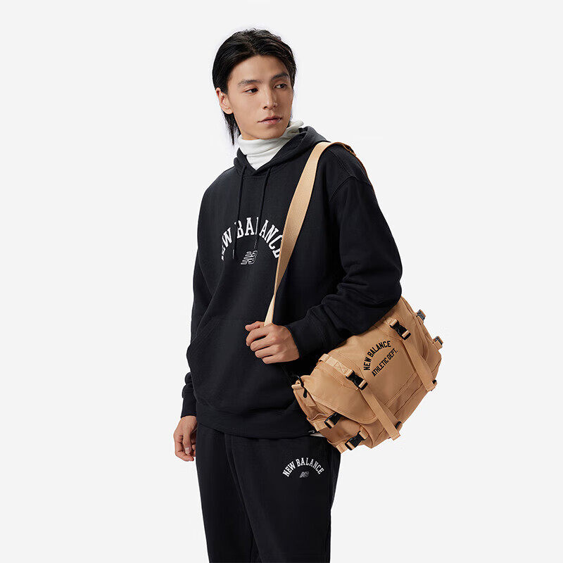 NEW BALANCE 卫衣男款潮流简约休闲舒适连帽套头衫MT41916-BK