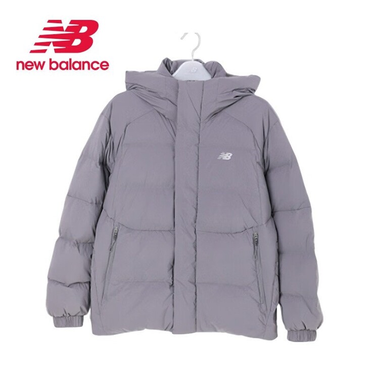 NEW BALANCE 羽绒服情侣款防风保暖鸭绒外套 NPE46011-DKG