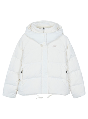 New Balance NB白色女子保暖连帽运动休闲夹克羽绒服NPD48102-WT