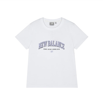 New Balance NB女款春季休闲运动圆领短袖T恤5EC27152-WT