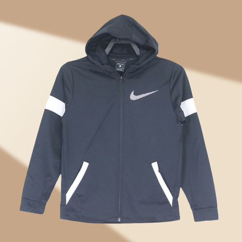 Nike/耐克秋冬加绒男大童运动速干连帽外套夹克BV3849-010 AC