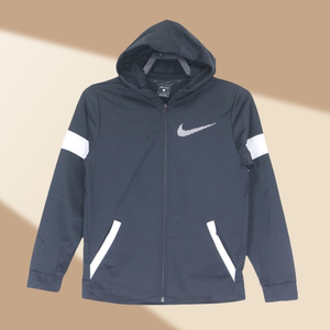 Nike/耐克秋冬加绒男大童运动速干连帽外套夹克BV3849-010 AC