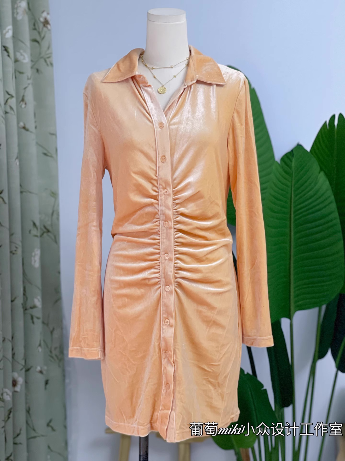 初秋新款人气单品法风优雅褶皱