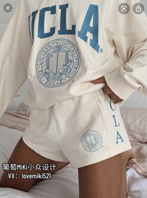 运动活力少女刺绣毛圈全棉