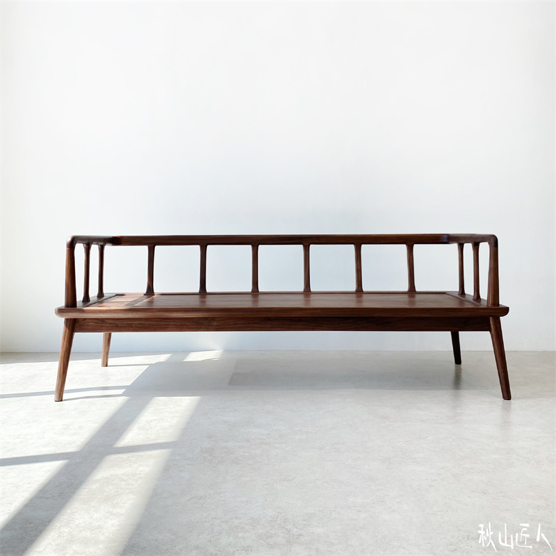 黑胡桃木新中式沙发秋山匠人日式
