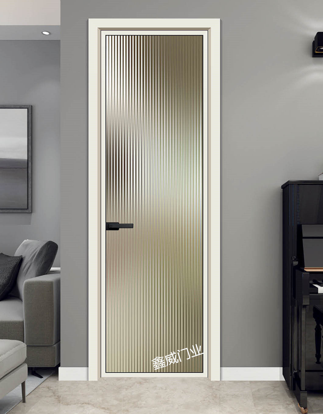 高档室内卫生间厨房门/极窄平开门/极简长虹玻璃门/钢化玻璃门推