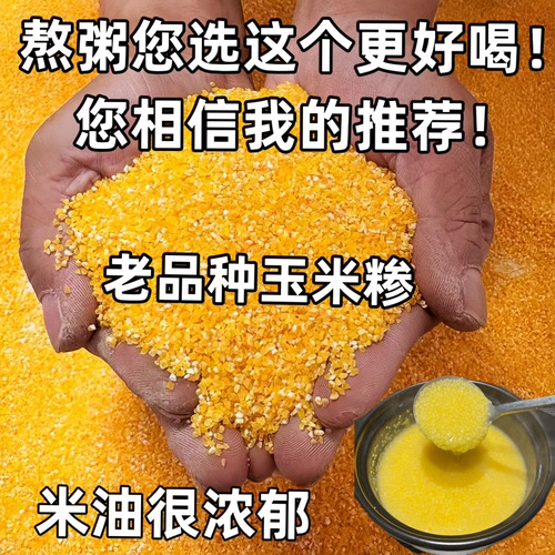 （熬米油推荐您拍这款）山西农家自种老品种玉米糁含胚芽玉米渣