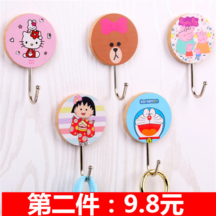 3m卡通木质幼儿园强力粘钩免打孔