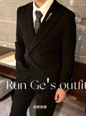 【润哥】升级TR面料 隐藏侧扣西装外套男 休闲小西服单西服 23711