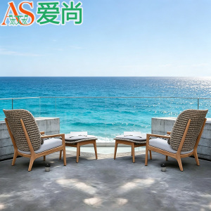 北欧户外藤沙发组合客厅藤椅露天阳台别墅庭院防水防晒设计师家具