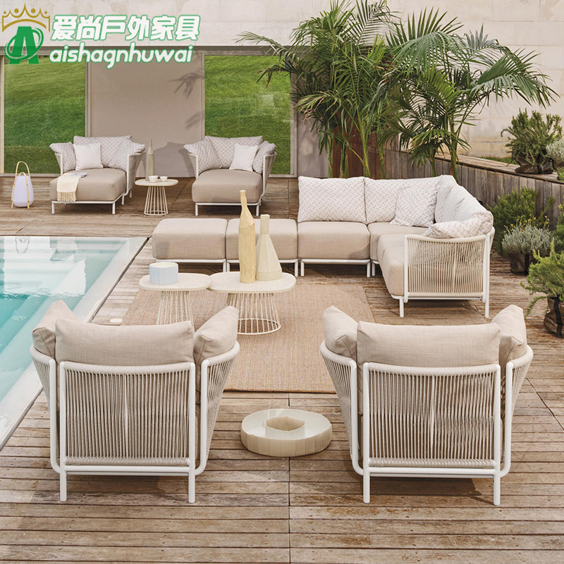 户外铝合金沙发防水防晒房地产酒店室外庭院露台休闲户外家具